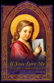 Image for Ten Commandments Holy Card