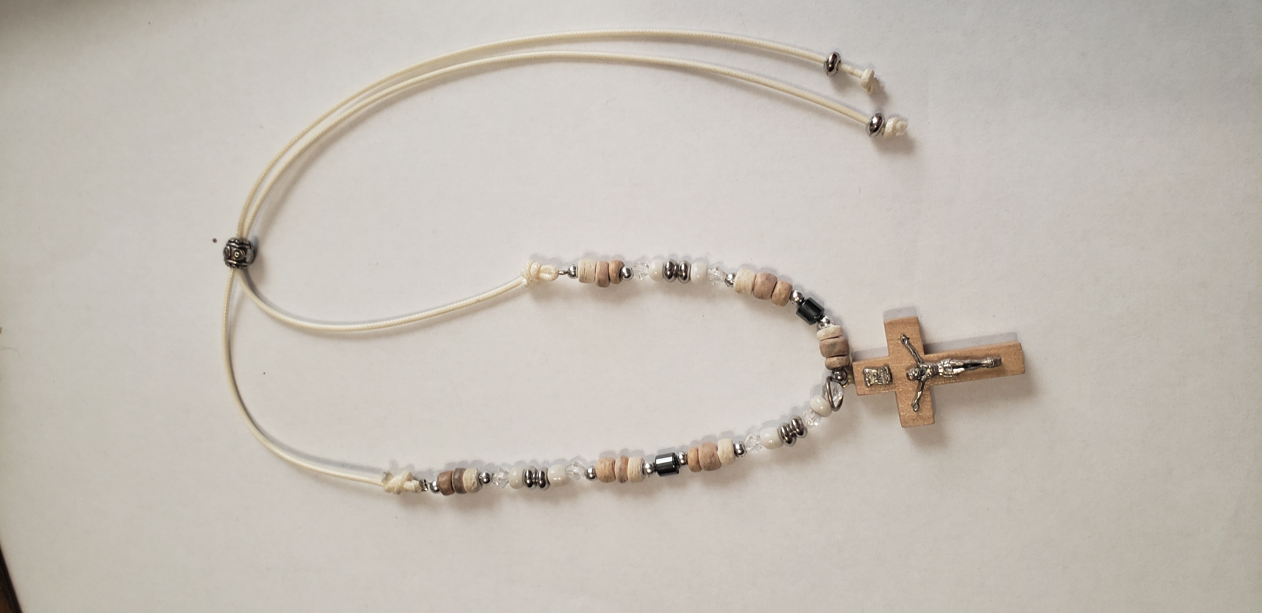 Image for Tan /white necklace