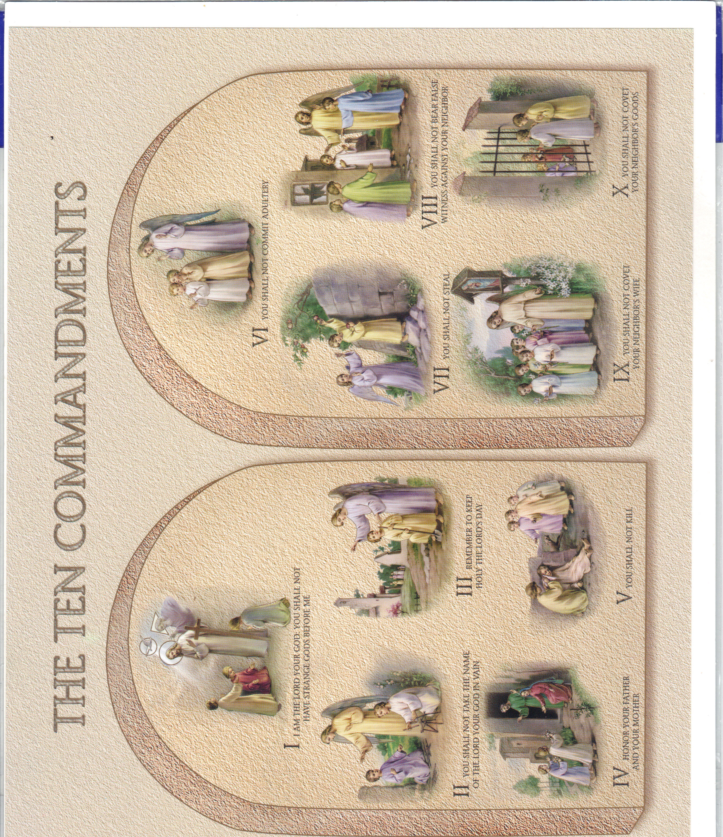 Image for TEN COMMANDMENTS 8" X 10" PRINT