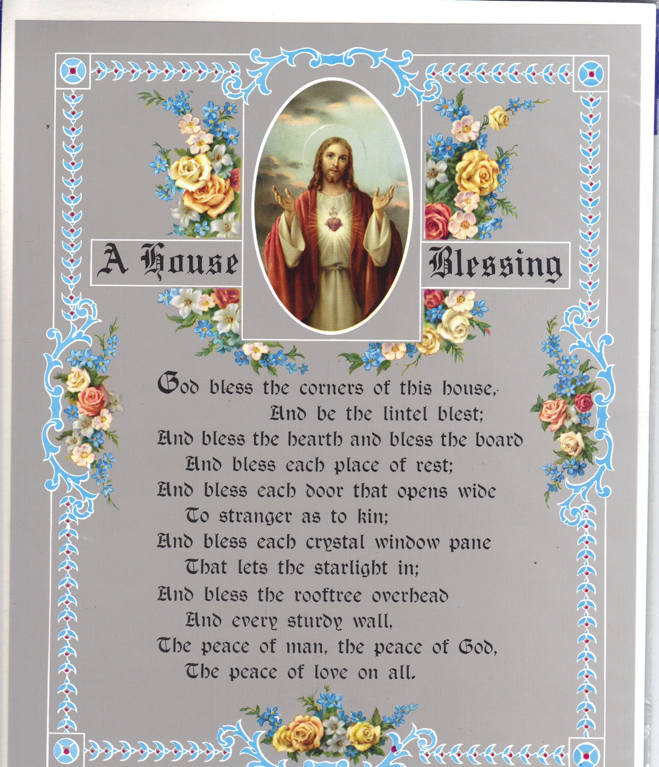 Image for HOUSE BLESSING SACRED HEART OF JESUS 8" X 10" PRINT