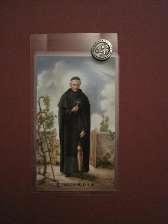 Image for St. Peregrine Prayer Card w/ Pin